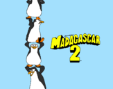 Disegno Madagascar 2 Pinguino pitturato su benni 