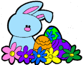 Disegno Coniglietto di Pasqua  pitturato su alessia orlando