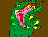 Disegno Velociraptor  II pitturato su federico