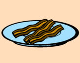 Disegno Bacon pitturato su nico