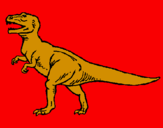 Disegno Tyrannosaurus Rex  pitturato su llulucacalluca