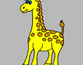 Disegno Giraffa pitturato su emmachiara