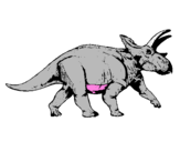 Disegno Triceratops pitturato su tartaruga di mare