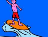 Disegno Surf pitturato su Isaia