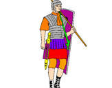 Disegno Soldato romano  pitturato su PIERLUIGI