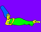 Disegno Marge pitturato su anónimo