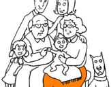 Disegno Famiglia pitturato su jyt