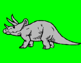 Disegno Triceratops  pitturato su maxi