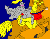 Disegno Cavaliere a cavallo pitturato su mafilippofilippo