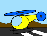 Disegno Piccolo elicottero pitturato su simone