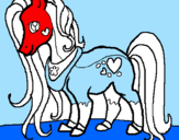 Disegno Pony pitturato su giole