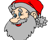 Disegno Faccione Babbo Natale  pitturato su help