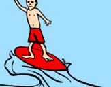 Disegno Surf pitturato su giuseppe