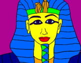 Disegno Tutankamon pitturato su Francesca