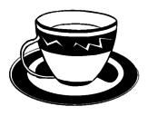 Disegno Tazzina di caffè  pitturato su francesca