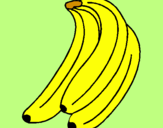 Disegno Banane  pitturato su viola