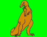 Disegno Tyrannosaurus Rex pitturato su gianluca