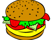 Disegno Hamburger completo  pitturato su empoleon