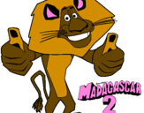 Disegno Madagascar 2 Alex pitturato su gimo
