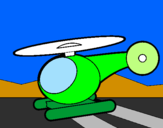 Disegno Piccolo elicottero pitturato su Superluigi