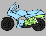 Disegno Motocicletta  pitturato su andrea c.