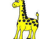 Disegno Giraffa pitturato su l