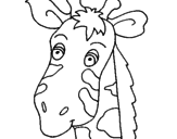 Disegno Muso di giraffa pitturato su chiara