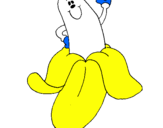 Disegno Banana pitturato su EROI