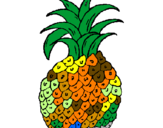 Disegno ananas  pitturato su fede.>>>>>