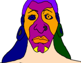 Disegno Maya pitturato su sana  nnnnm,,123566ppuuuu