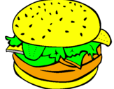 Disegno Hamburger completo  pitturato su ooooooooo6