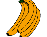 Disegno Banane  pitturato su fra