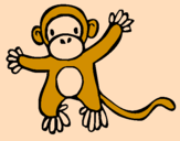 Disegno Scimmietta pitturato su sARA M
