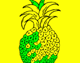 Disegno ananas  pitturato su sammy