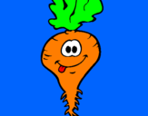 Disegno Barbabietola pitturato su la carota