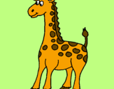 Disegno Giraffa pitturato su Giulia