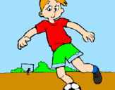 Disegno Giocare a calcio pitturato su roxy