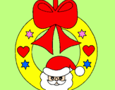 Disegno Decorazione natalizia  pitturato su margarita