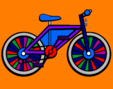 Disegno Bicicletta pitturato su immacolata 