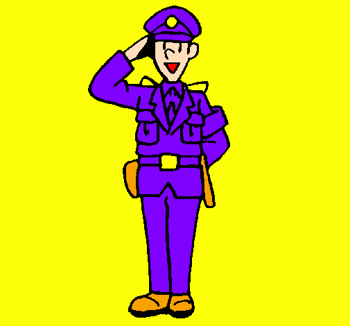 Poliziotto che saluta 