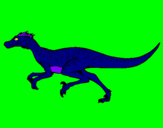 Disegno Velociraptor  pitturato su godzilla