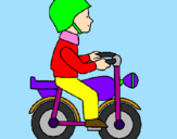 Disegno Motocicletta pitturato su Francesco