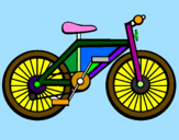 Disegno Bicicletta pitturato su arianna