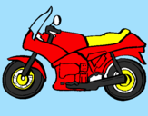 Disegno Motocicletta  pitturato su joè.