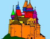 Disegno Castello medievale  pitturato su francesco b.