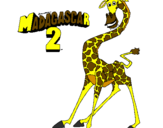 Disegno Madagascar 2 Melman pitturato su Giraffa
