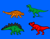 Disegno Dinosauri di terra  pitturato su CHICCO