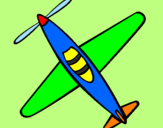 Disegno Aeroplano III pitturato su andrea