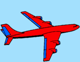 Disegno Aeroplano  pitturato su sergio