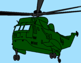 Disegno Elicottero di salvataggio  pitturato su elicottero militare ita